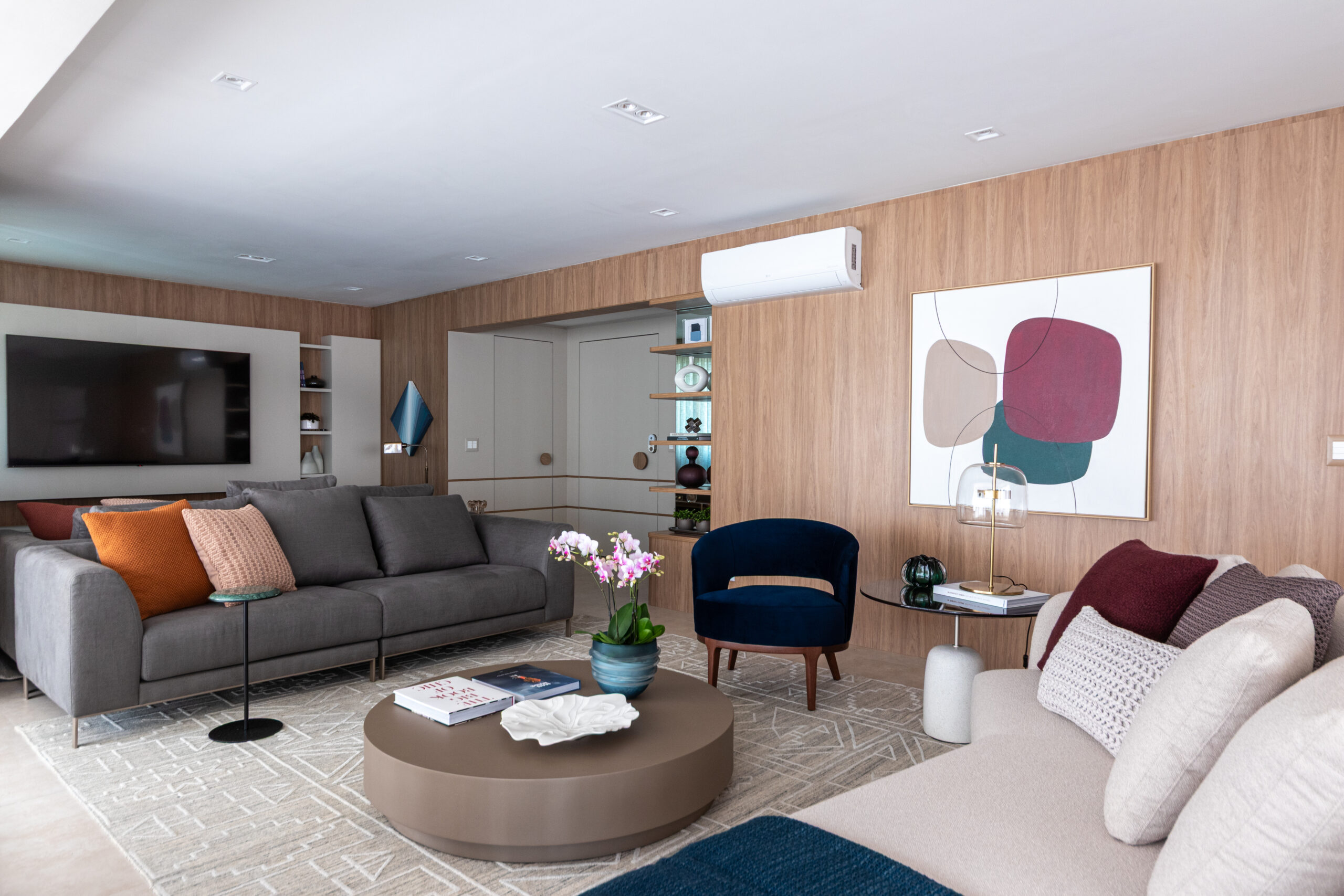 Imagem do Living do projeto apartamento Anália franco Eunice Weaver feito por Marilia Veiga