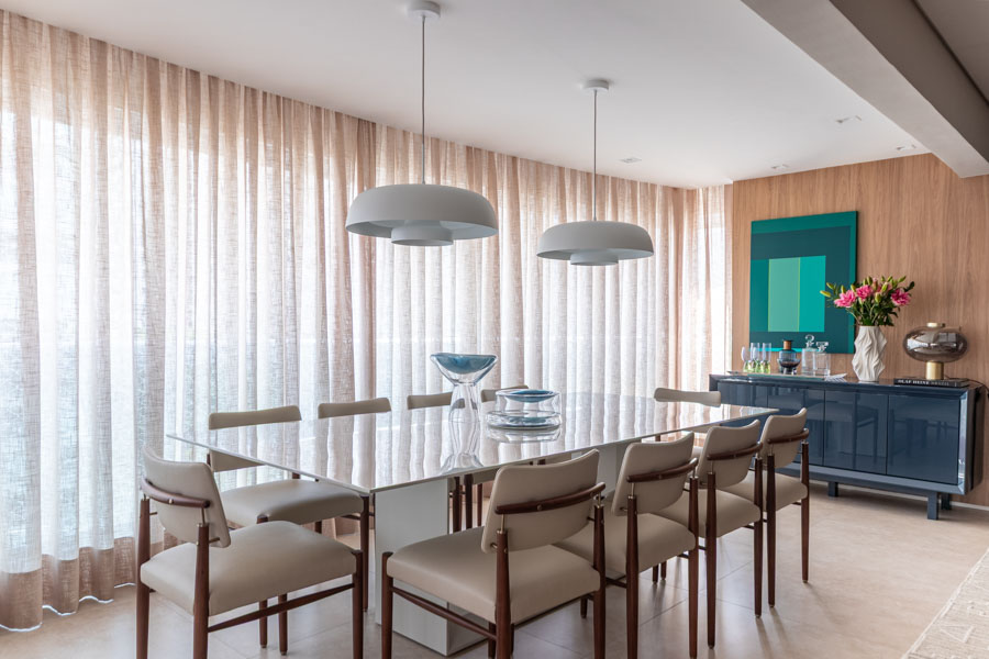 Sala de Jantar do projeto apartamento Anália franco Eunice Weaver feito por Marilia Veiga