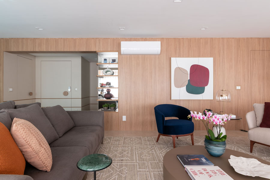 Imagem dos painéis do projeto apartamento Anália franco Eunice Weaver feito por Marilia Veiga