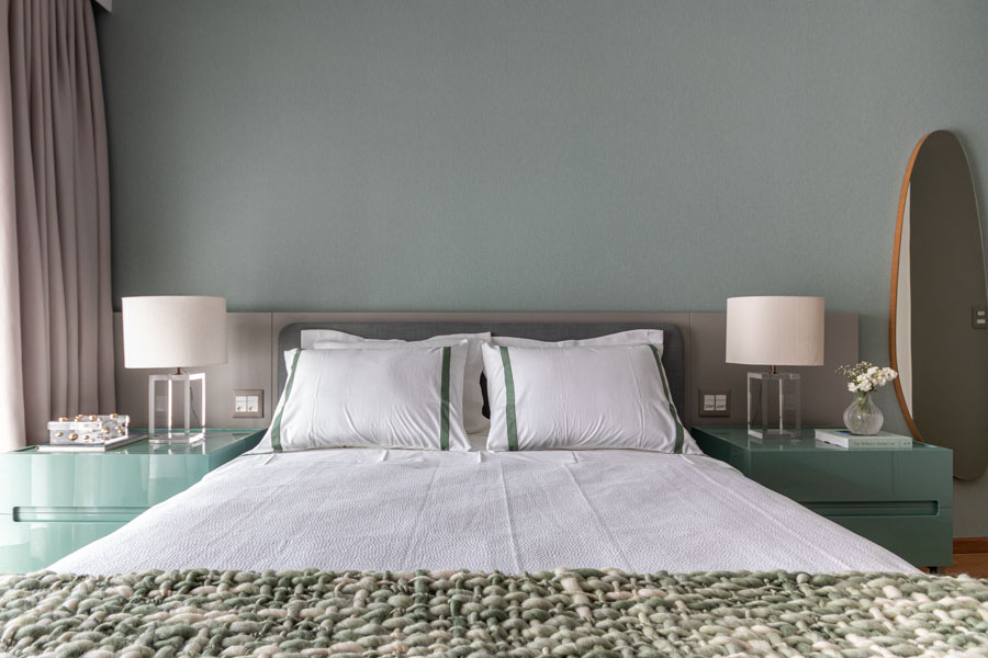 quarto do casal do projeto apartamento Anália franco Eunice Weaver feito por Marilia Veiga