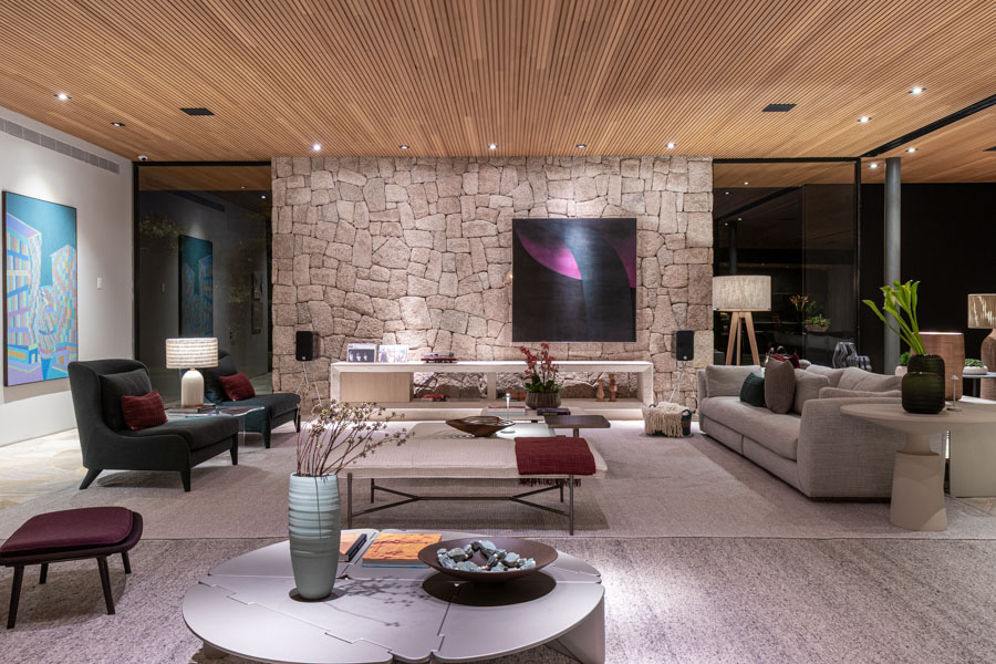 casa fazenda boa vista com a iluminação