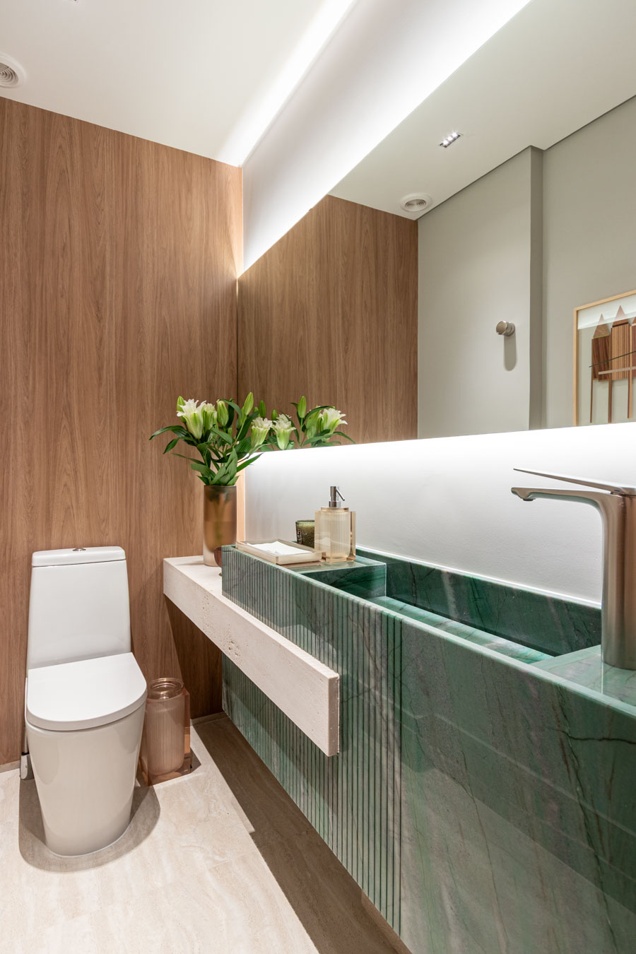 lindo lavabo Projeto residencial Jardim Paulista.
